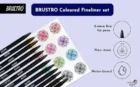 Brustro Coloured Fineliner Set of 12 | 0.4mm Ideal For writing, drawing, doodles,mandala