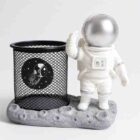 Astronaut Theme Pen Stand with Metal Mesh Holder – Cute Desk Organizer for Kids & Office