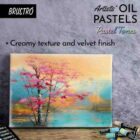 Brustro Artist Oil Pastels Set of 24 Pastel Tones – Soft Blending Oil Pastel Colours for Artists & Students