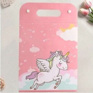 Unicorn File Folder with Button Lock & Handle A4 Expandable Organizer Pack of 1