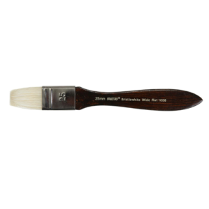 Brustro Artists Bristle white Flat Brush No. 25mm Series 1008 Wide Brush(for Oil & Acrylic)