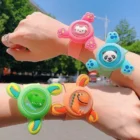 Cartoon Silicone Glowing Spinner Wristband for Kids