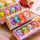Cute Fancy Dessert Eraser Set of 4 Themed- Fun & Stylish Erasers for Kids & Students (Pack of 1)