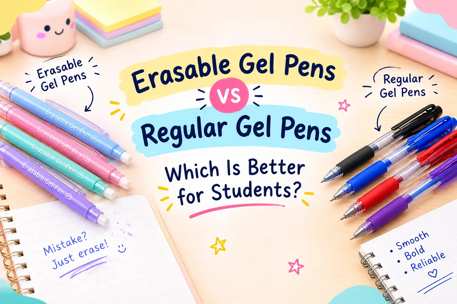 Erasable Gel Pens vs Regular Gel Pens: Which Is Better for Students?