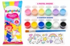 12 Colours Tempera Colour Kit with Brush Unicorn Pastel & Common Shades